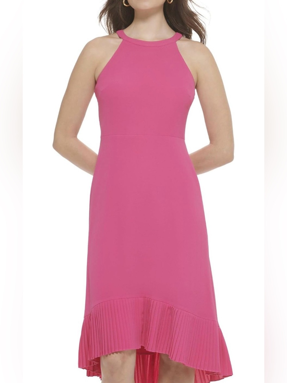 Kensie Dress Bright Pink High Low Dress Sz 6